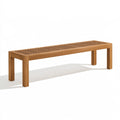 Panca 180 x 40 x 45 cm in legno marrone con seduta a doghe stile moderno