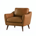 Poltrona 90 x 85 x 88 cm in similpelle marrone - stile moderno per soggiorno