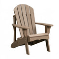 Sedia da giardino Adirondack 83 x 80 x 98 cm in plastica effetto legno marrone con schienale inclinato