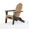 Sedia Adirondack da esterno 80 x 83 x 98 cm in polietilene marrone e nero reclinabile